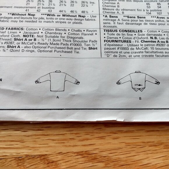 Vintage 80s Blouse Sewing Pattern Size 10-14 Shari Belafonte McCall's 2693 UNCUT - Picture 8 of 10